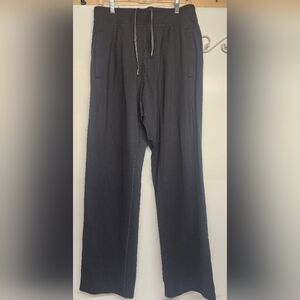 Lululemon black mens drawstring 4-pocket minimalist workout jogging pants sz L